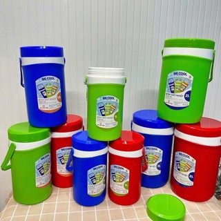 Ca đá giữ nhiệt nắp tròn có quai - BeCool 1L, 1.5L, 2L - nhựa dày giữ lạnh lâu