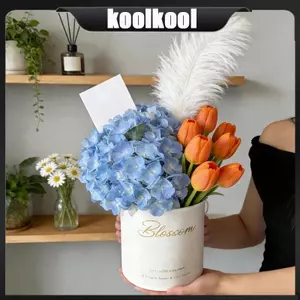 Hộp Trắng Kool Hộp Đựng Hoa Tròn Hiện Đại Có Hoàn Thiện Ngọc Trai