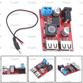 Bộ chuyển đổi bước xuống YSANH 3A, Bộ sạc bộ điều khiển USB kép đầu vào 6V-40V, Mô-đun cung cấp ống thoát nước thiết kế nhỏ gọn bền bỉ cho các thiết bị di động