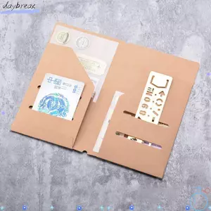 Thư mục tập tin DAYBREAK, Hộp đựng hộ chiếu di động có thể nạp lại, Giấy Kraft đa chức năng Tạp chí du lịch Phụ kiện Bảo vệ hộ chiếu