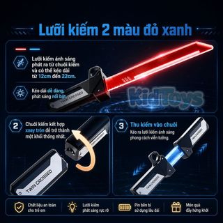 Đồ Chơi Gậy Phát Sáng LED KidToys - 2 Thanh Ghép Thành Đôi Siêu Ngầu Cho Bé