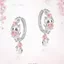 Thiết Kế Ban Đầu Lãng Mạn Hoa Anh Đào Mềm Mại Dễ Thương Mèo Con Khóa Tai Niche Mặc Hàng Ngày Cô Gái Trái Tim Bông Tai Mới