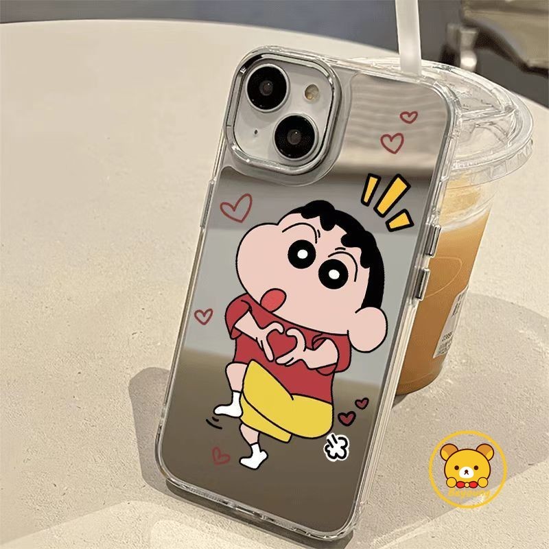 Ốp Điện Thoại Gương Shin-chan Hoạt Hình Cho Honor X9D X8D X7D X6D X6C X5C Plus 600 Lite 500 400 Smart Pro Win RT Power2 X80i X70 Magic 8 Pro Vỏ Không Khí Dễ Thương Chống Rơi