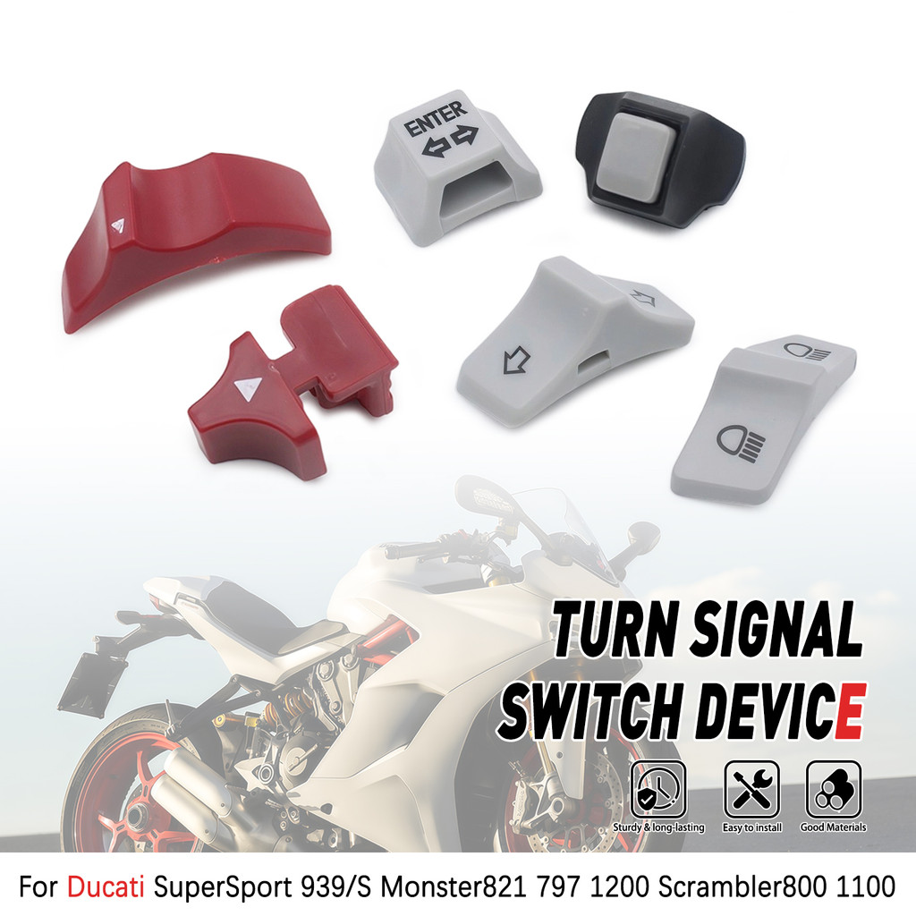 Công Tắc Xe Máy Cao Chùm Thấp Tín Hiệu Bật Nút Flash Đôi Cho Ducati SuperSport 939 / S Monster821 797 1200 Scrambler800 1100