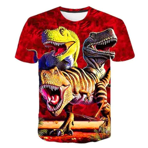 Jurassic World Dinosaur 3D In Hình Áo Thun Sinh Nhật Cho Nam Nữ, Hoạt Hình Quần Áo Cho Bé