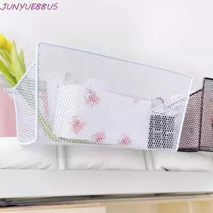 Giỏ treo đầu giường JUNYUE88US, Giỏ đựng đồ lặt vặt hạng nặng dung tích lớn, Không cần khoan sắt Tiết kiệm không gian Dụng cụ sắp xếp kim loại Giường tầng