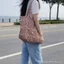 Mùa Hè Chính Hãng Phiên Bản Hàn Quốc ins Retro Hoa Một Vai Vải Hoa Hồng Hợp Thời Trang Túi Du Lịch Đi Biển Mua Sắm