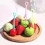 SWEET 500 Chiếc Mini Dùng Một Lần Trái Tim Trái Cây Nĩa Mini Sna Bánh Món Tráng Miệng Nhà Ăn Nhựa Thực Phẩm Trái Cây Pi Toothpi Bento Trang Trí Tiệc n