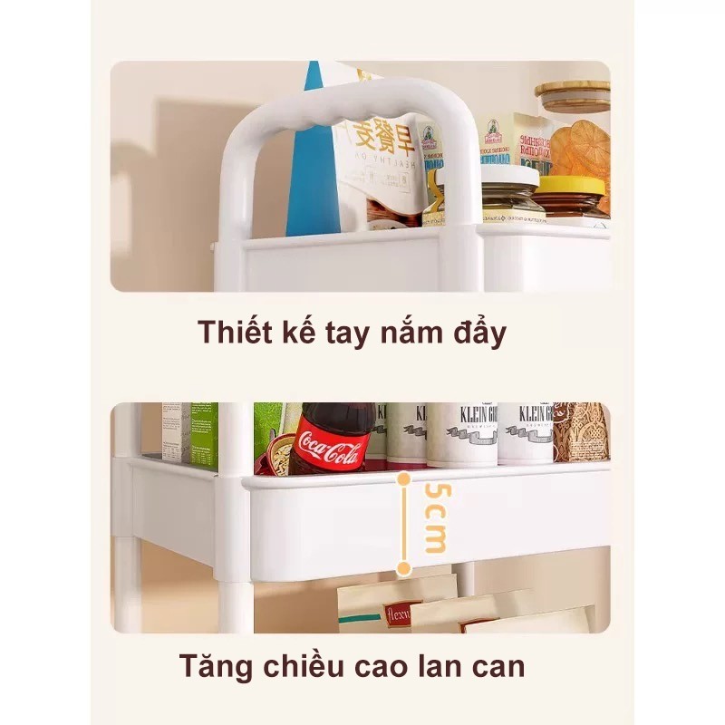 Xe Đẩy Spa Chắc Chắn Kệ đựng đồ đa năng Xe đẩy đựng đồ khả năng chịu tải mạnh mẽ