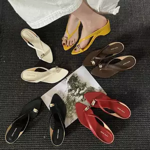 TT 2026 Mùa Hè Flip-Flops Nữ Tất Cả Trận Đấu Nêm Gót Sang Trọng Dép Dép