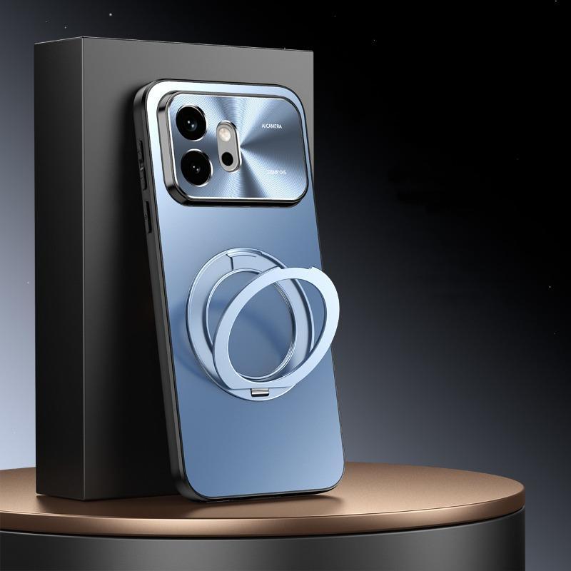 Ốp lưng mạ điện Honor 600 Pro 360°Ốp điện thoại chống rơi giá đỡ xoay