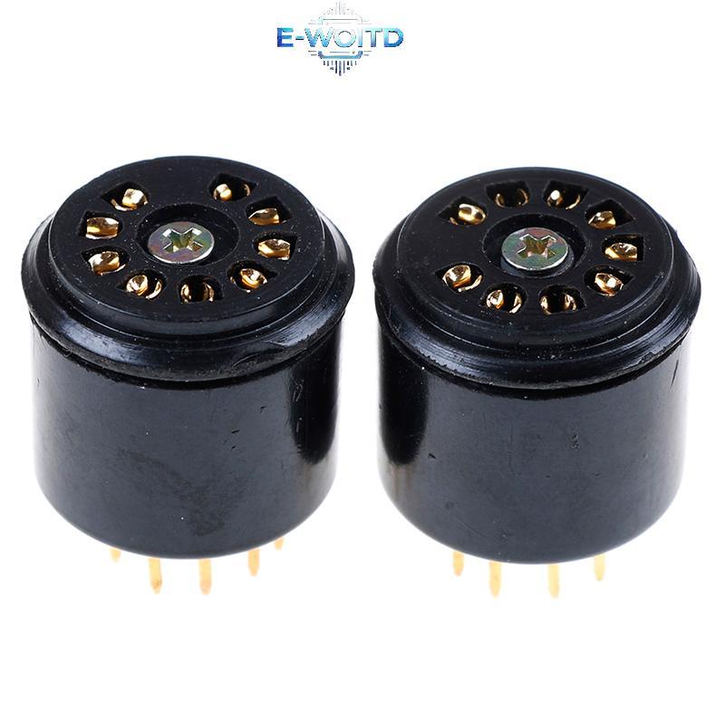 E-WOITD 2x mạ vàng 9pin bakelite ống soet tiết kiệm cho 12AX7 ECC83 5670 6DJ8 E-WOITD
