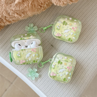 Green Swallows in Spring cho Airpods4 AirPods 1 / 2 3 Pro Pro2 pro3 Bộ tai nghe Bluetooth không dây Vỏ bảo vệ tai nghe AirPods Pro i3 i4 pro3
