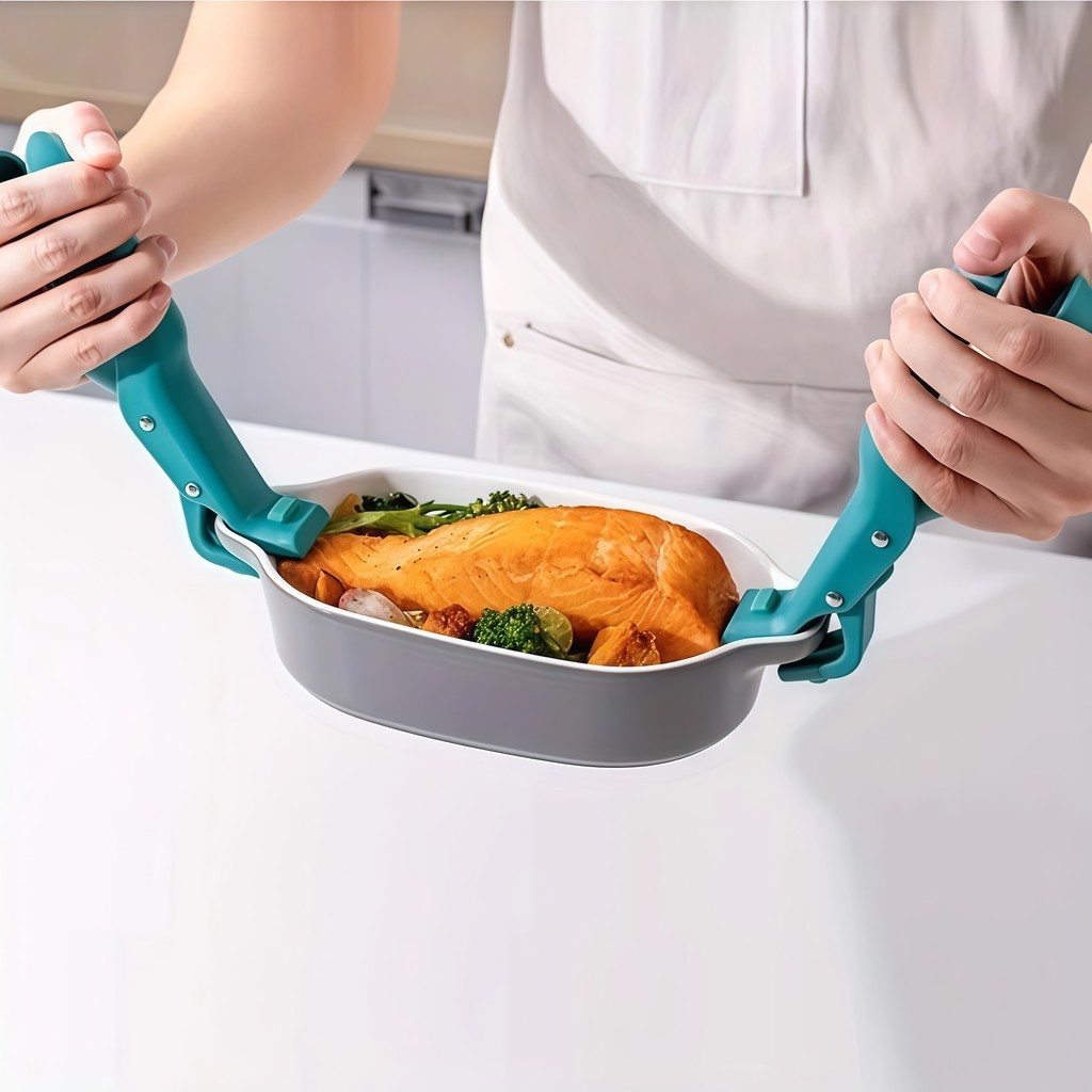 Kẹp chống trượt bằng silicon nhà bếp, kẹp bát và đĩa chống bỏng đa chức năng , Kẹp bộ đồ ăn, Tiện ích nhà bếp - FE123