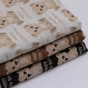 Trà Sữa Màu Gấu Jacquard Sofa Vải Quần Áo Vải Cao Cấp Handmade Túi Đựng Mỹ Phẩm Vải Cho Quần Áo 4.24
