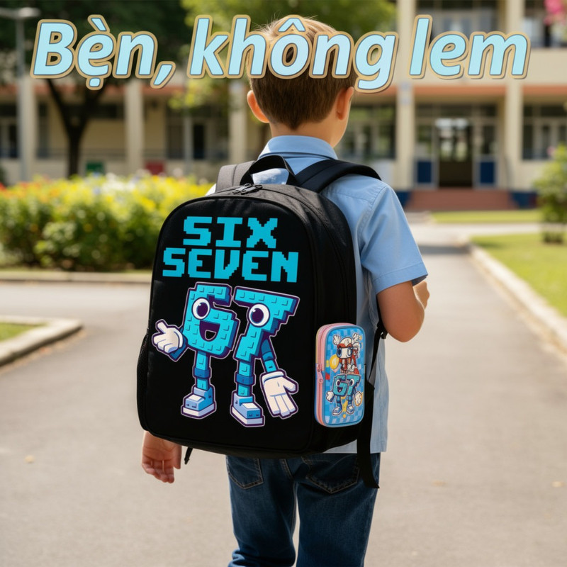 balo học sinh hộp bút hoạt hình in bền chống nước nặng nhẹ ngăn đa lớp an toàn da phù hợp trẻ tiểu