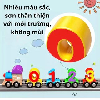 Gỗ Từ Xe Lửa Bảng Chữ Cái Số Đồ Chơi Montessori Học Tập Cho Bé Mầm Non Quà Tặng