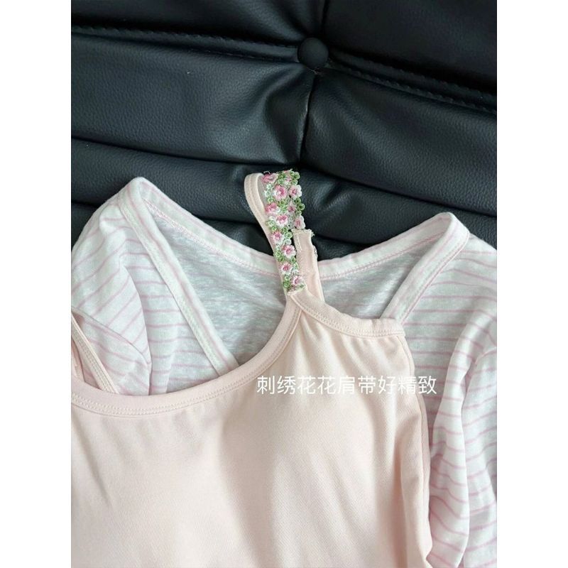 [Khuyến mãi 50%] Bộ Áo Cardigan Sọc Caro và Áo Sơ Mi Màu Hồng Ngọt Ngào, Chống Nắng, Phù Hợp Mùa Hè