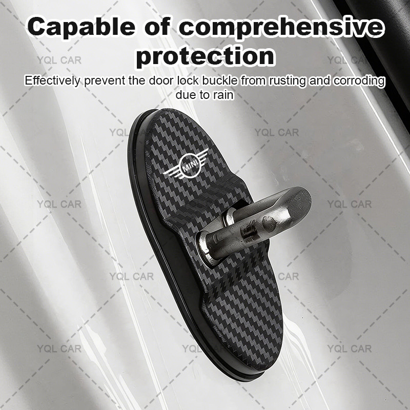 1 / 4 Khóa Cửa Ô Tô Chống Va Chạm Miếng Lót Khóa Cửa Ô Tô Đệm Dành Cho Mini Cooper One S R50 R53 R56 R60 F55 F56 R57