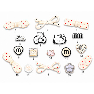 CHARM TÙY CHỌN 17 CHI TIẾT NƠ CHẤM BI VÀ HELLO KITTY CUTE- TONE TRẮNG SANG XỊN MINI XINH XẮN HOT TREND 2026 - MÃ ĐẸP