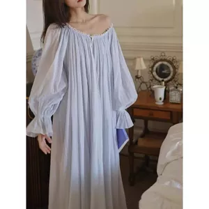 Size lớn có thể mặc Váy ngủ phong cách cung điện ngọt ngào kiểu Pháp Váy ngủ nữ dáng rộng vừa phải