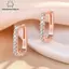 Bông tai hình học zirconia cao cấp, thiết kế đơn giản thời trang dành cho nữ
