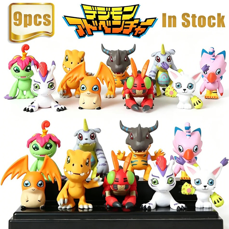 9 Cái / bộ Anime Kỹ Thuật Số Quái Vật Digimon Hình Đồ Chơi