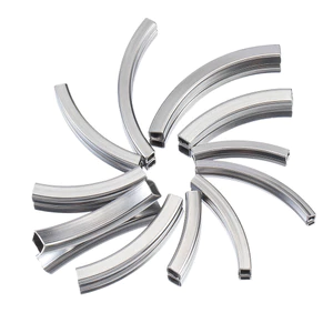 Bảo Quản Màu Sắc Thép Không Gỉ Vuông Khuỷu Tay Rỗng DIY Bóng Trơn Khuỷu Tay Handmade Ống Nhỏ Lắp Chất Liệu