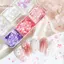 TRTR 6 Lưới Sáng Cánh Hoa Chip Móng Tay Kim Sa Lấp Lánh Hoa Anh Đào Lấp Lánh Stiers Mùa Xuân Trang Trí Ba Chiều Mảnh Nhiều Màu Sắc Phân Cực Ánh Sáng Sequin Trang Trí VN
