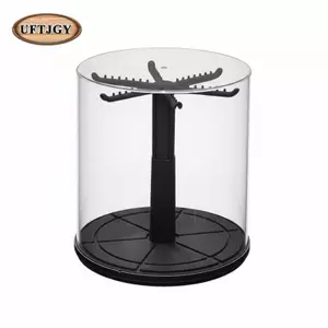 Hộp trưng bày trong suốt 360 độ Bộ sắp xếp xoay để lưu trữ móc khóa và bộ sưu tập máy tính để bàn