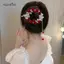 AqToCna Sel Camellia Vuốt Tóc Kẹp Thuốc Đầu Đuôi Ngựa Bule Kẹp Tóc Chuông Phong Lan Xoắn Tóc Ếch Bule Kẹp Tóc AqToCna