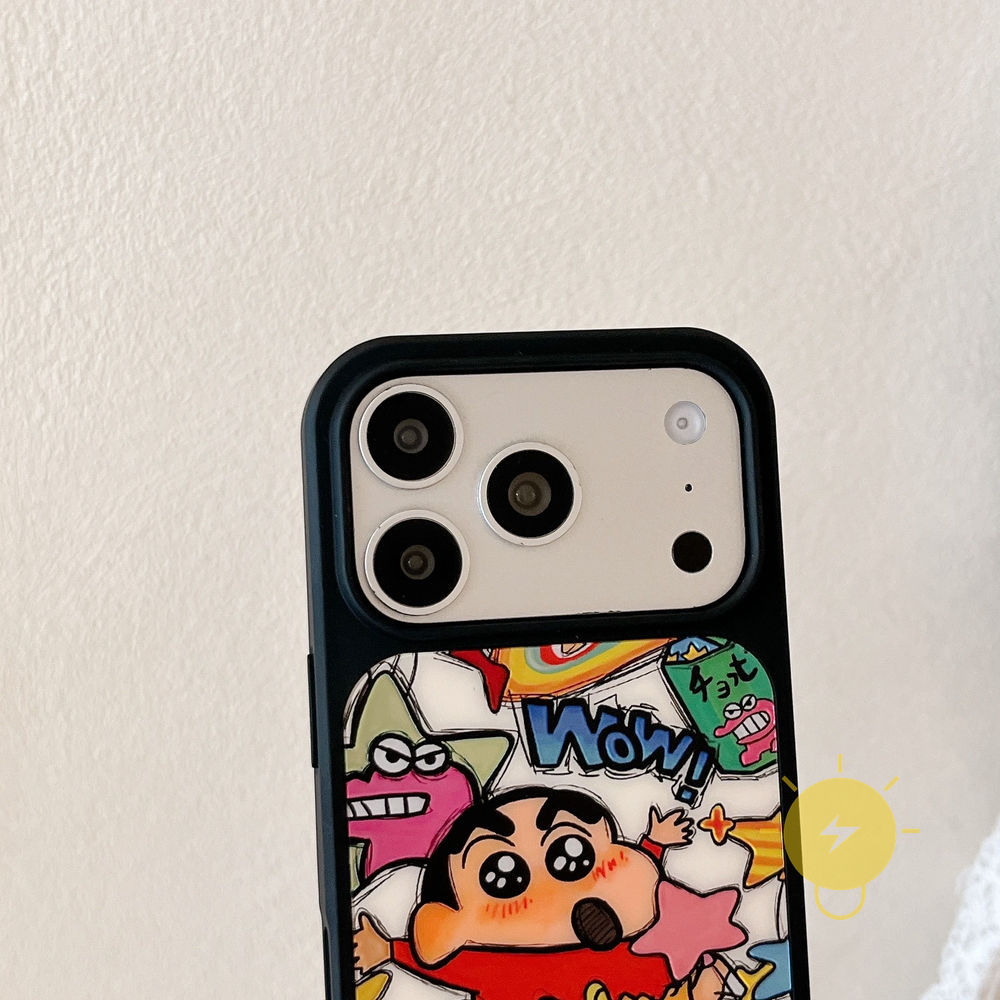Phone Case For iPhone 17 Pro Max 16 15 14 13 TPU Cartoon Gilding Aesthetic Korean Cute
