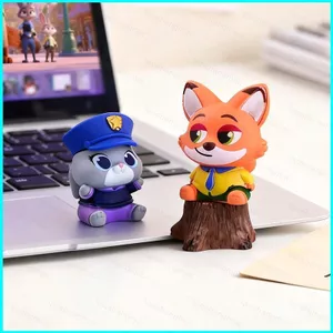 HK1 Zootopia 2 Nick Wilde Judy Hopps Dòng Đậu Dễ Thương Đổ Nhựa Nhân Vật Hành Động Để Bàn Trang Trí KH1