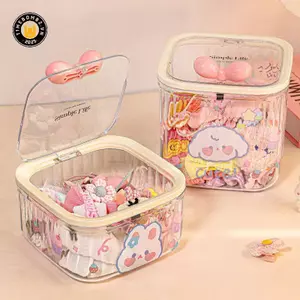 {TB & Bag} Hộp sắp xếp phụ kiện trong suốt Hộp lưu trữ đa chức năng cho dây buộc tóc Trang sức Phòng tắm Máy tính để bàn có dụng cụ sắp xếp lưu trữ.
