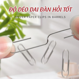Ghim kẹp giấy A4 kim loại mini cao cấp đa màu sắc văn phòng kẹp hồ sơ gọn gàng bền đẹp tiện dụng