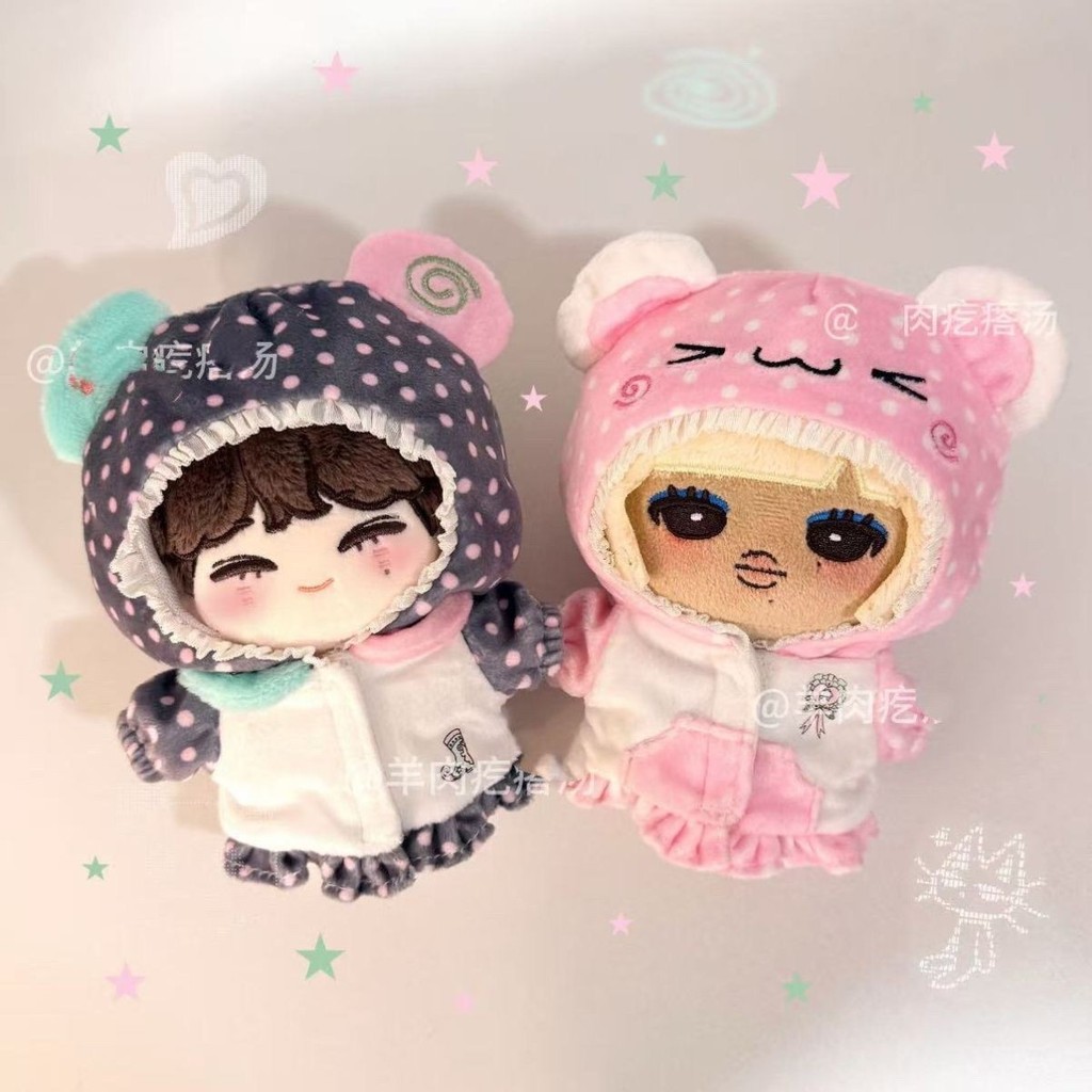 10cm Gấu Phù Hợp Với Hoạt Hình Dễ Thương Mặc Quần Áo Bé Cotton Búp Bê Quần Áo Thay Thế