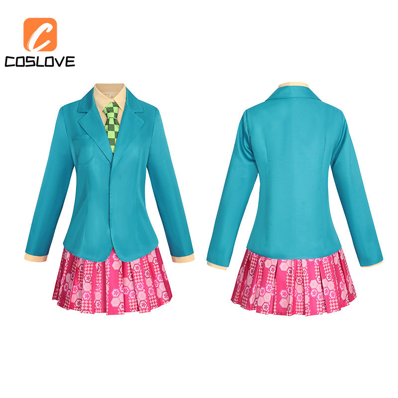 Anime Trò Chơi Của Bạn Đến Chết Chidouin Sara Cosplay Quần Áo Trọn Bộ Trang Phục Trang Phục Cho Người Phụ Nữ Áo Sơ Mi Xanh JK Đồng Phục
