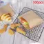 XOITOP 100 Cái Đơn / Đôi Mở Giấy Chống Mỡ Xử Lý Túi Phẳng Chống Mỡ Nâu Cho Bánh Quy Sna Sandwich Bắp Rang VN