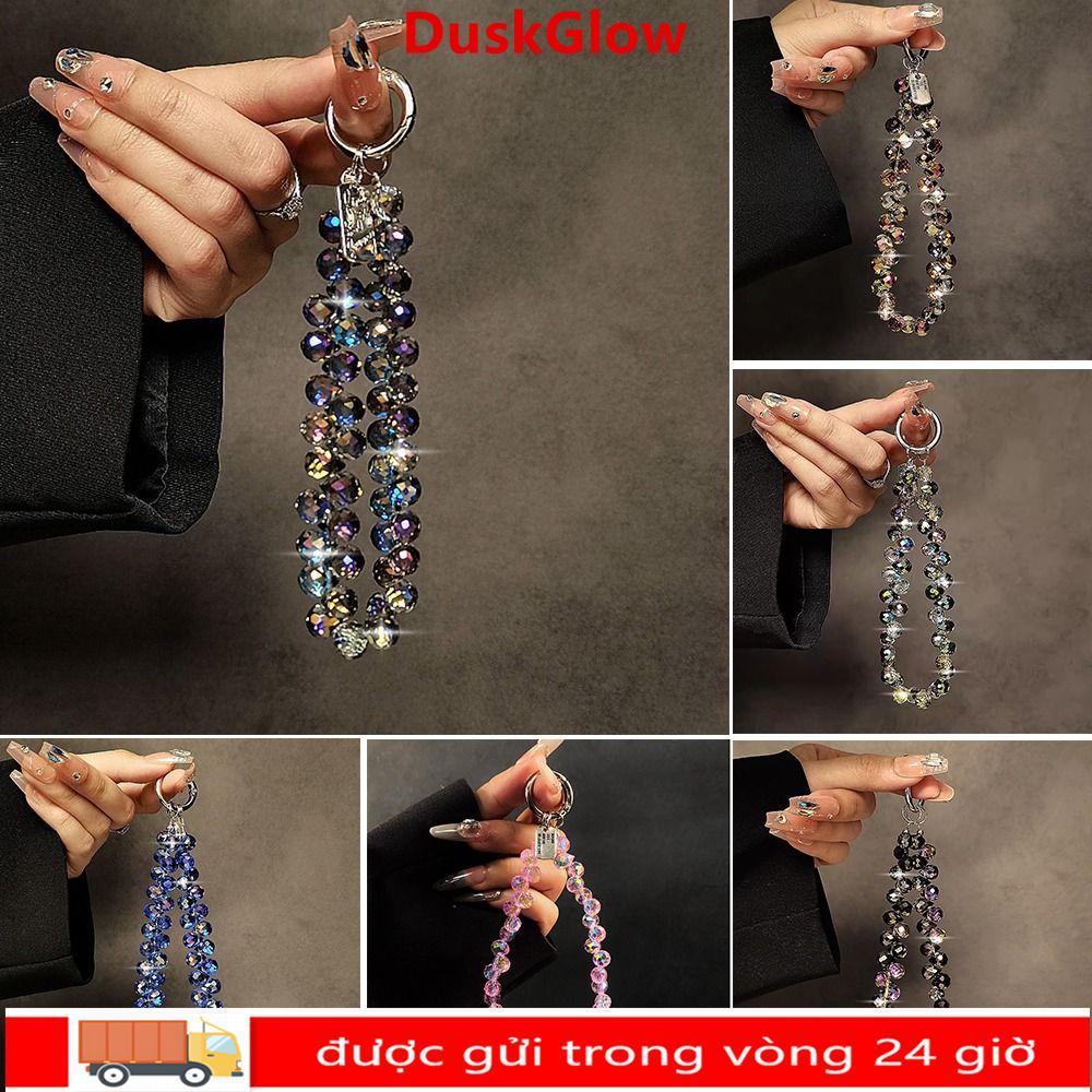 Mặt dây chuyền hạt pha lê DUSKGLOW, Móc khóa hạt pha lê trong suốt đầy màu sắc, Mặt dây chuyền túi có thể tháo rời lấp lánh thời trang dành cho nữ Cô gái