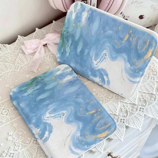 Gương gấp biển xanh và sóng nước thiết kế đơn giản thư giãn