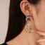 Retro khí chất nhỏ giọt ngọc trai dầu kim cương mặt trăng ngôi sao cá tính bông tai nữ đa năng