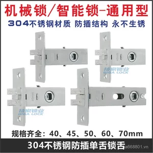Thép không gỉ Nhà Vệ Sinh Khóa Lưỡi Xi Lanh Khóa Lưỡi Đơn Xi Lanh Khóa Cửa Trong Nhà Thân Cửa Gỗ Nhà Vệ Sinh Phòng Tắm Phòng Ngủ Đa Năng EG6V