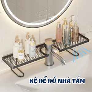 Kệ Để Đồ Nhà Tắm Inox Chống Gỉ Giá Để Đồ Bồn Rửa Mặt, Kệ Đựng Mỹ Phẩm, Chịu Lực Tốt, Thoáng Nước