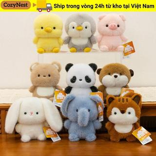 Gối Thú Nhồi Bông COZYNEST, Búp Bê Đồng Hành Sang Trọng Gấu 16cm, Thời Trang Sang Trọng Voi Siêu Mềm Động Vật Sang Trọng Bàn Đồ Chơi