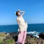Nhỏ Tươi Pháp Thêu Sọc Hai Mặt Có Sẵn Túi Vải Màu Trơn Dung Tích Lớn Thời Trang Phù Hợp Với Người Đi Lại Túi Đeo Vai
