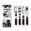 Bút Gel GETVOW, Bút mèo đen hoạt hình mực đen, Bút Nib ST khô nhanh dễ thương có thể nhấp vào 0,5mm