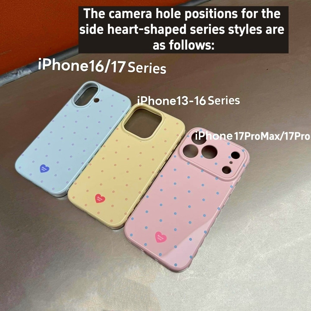 Từ Tính Nhiều Màu Sắc Dopamine Bên Trái Tim Tình Yêu Ốp Lưng Điện Thoại iPhone 17 Pro Max 16 15 14 13 Vỏ Bảo Vệ Chống Sốc