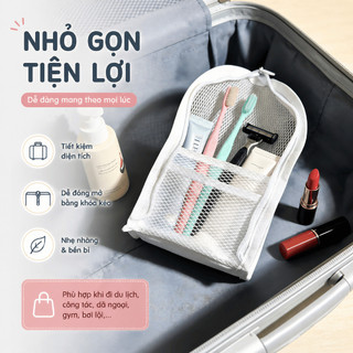 Túi Đựng Mỹ Phẩm Du Lịch Dạng Đứng Đai Chun Cố Định – Túi Lưới Đựng Đồ Cá Nhân Nhỏ Gọn Tiện Lợi