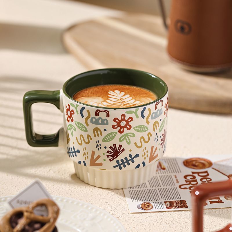 Thiết kế cốc gốm có giá trị cao Niche Coffee Cup ins Cốc nước gia đình văn phòng