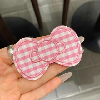 Kẹp tóc mái Hello Kitty dễ thương không đường may dành cho nữ, kẹp tóc duỗi thẳng, kẹp tóc mái nơ bằng khóa dán, phụ kiệ